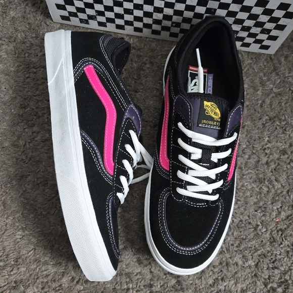 Vans Shoes - Vans Skate Rowley Men Black and Pink Popcush 022025